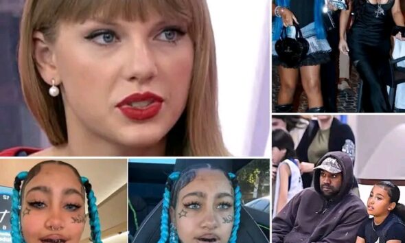 Taylor Swift Reacts to Kim Kardashian’s Daughter North West, 12, Disturbing New Look, says “A Mess in the Making… I Blame Her Disorganized, Unbothered Parents… She’s Screaming for Help While They’re Busy Chasing Millions. It’s Sad the Direction Her Life Is Heading Already At Her Young Age…”