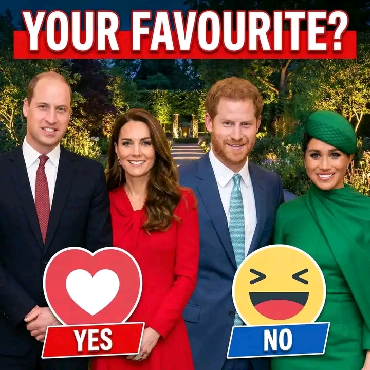 Both couples are the best, but which one is your favorite 😍 Prince William & Kate or Prince Harry & Meghan